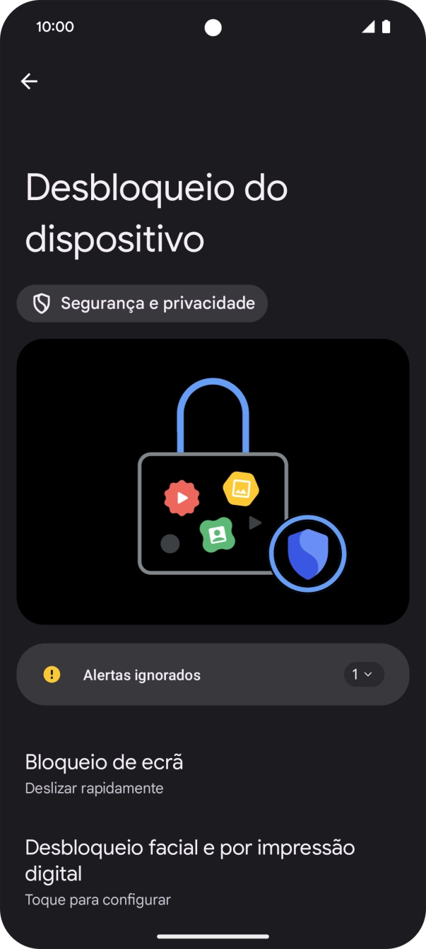 Prima Desbloqueio facial e por impressão digital.