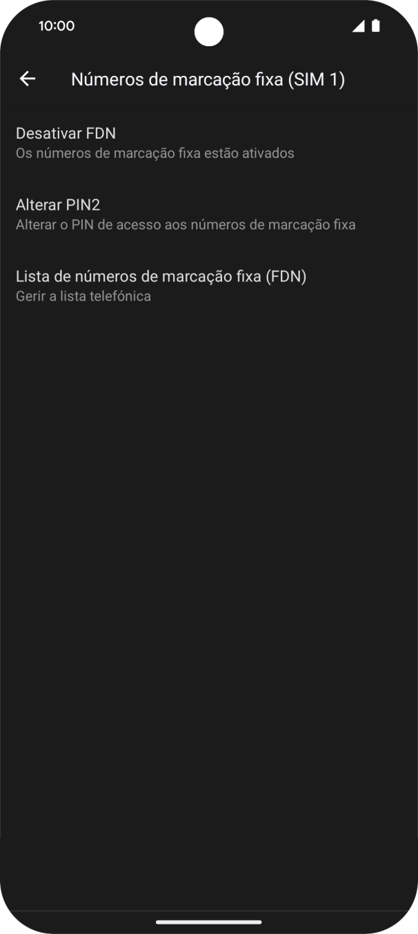 Prima Desativar FDN.