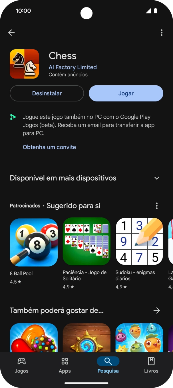 Para voltar ao ecrã inicial, deslize o dedo de baixo para cima a partir da base do ecrã.