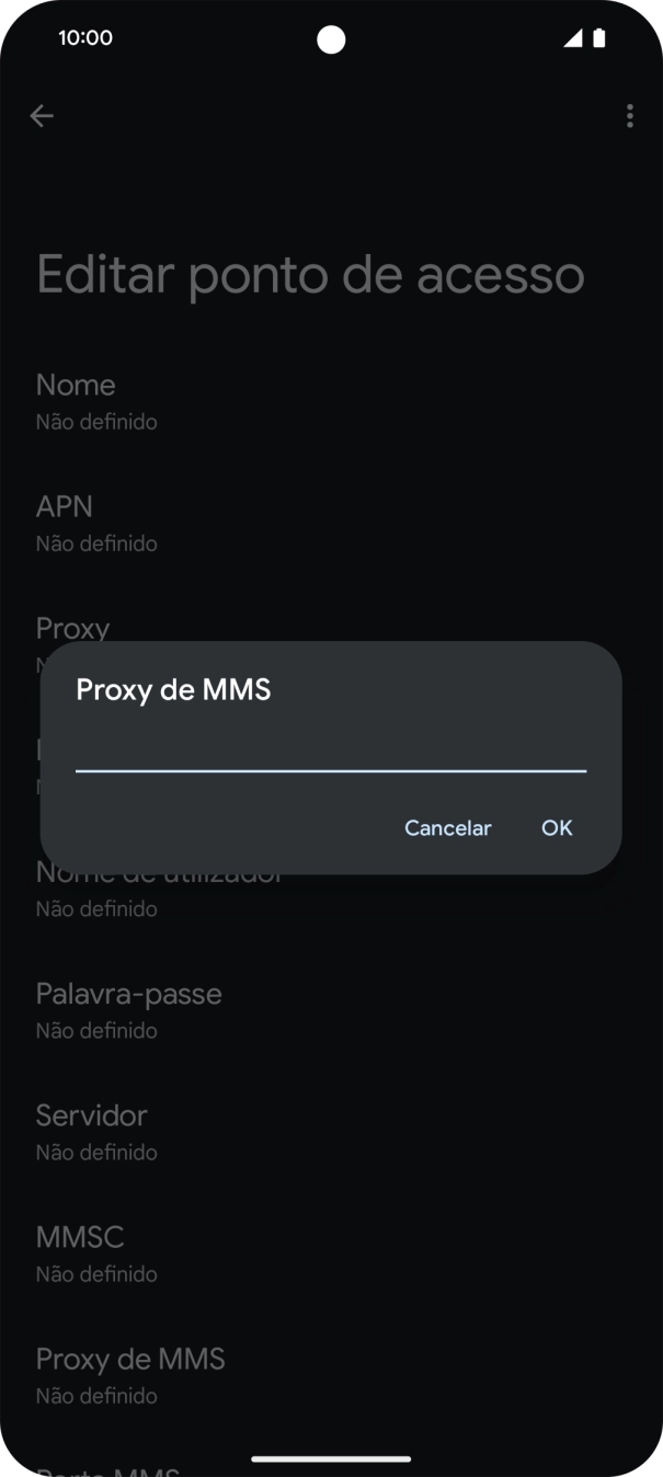 Introduza iproxy.vodafone.pt e prima OK.
