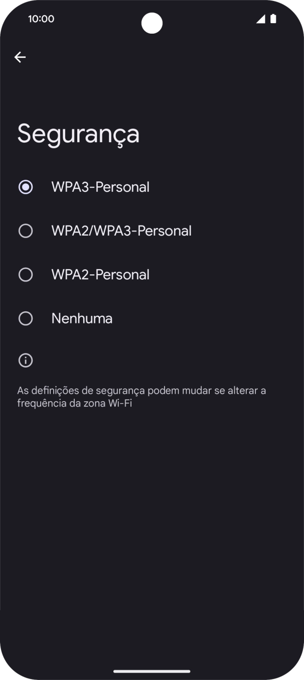 Prima a seta para a esquerda.