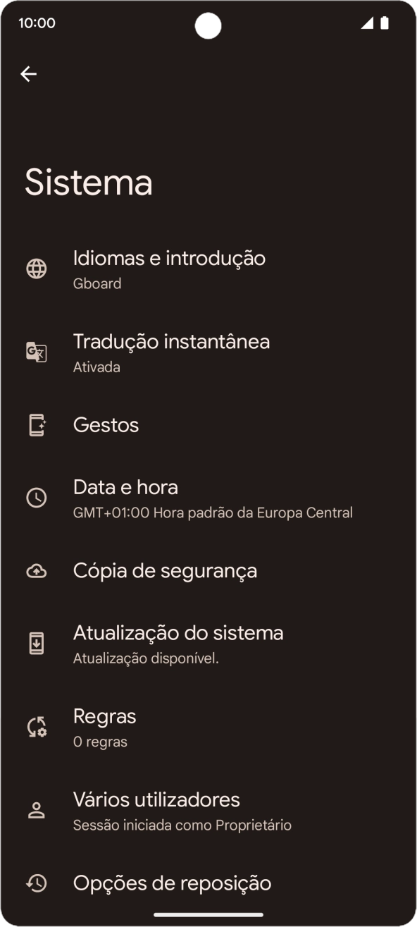 Prima Opções de reposição.