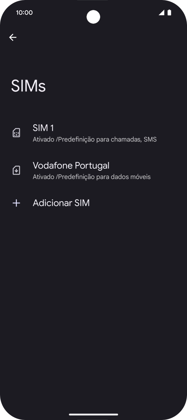 Prima o plano pretendido.