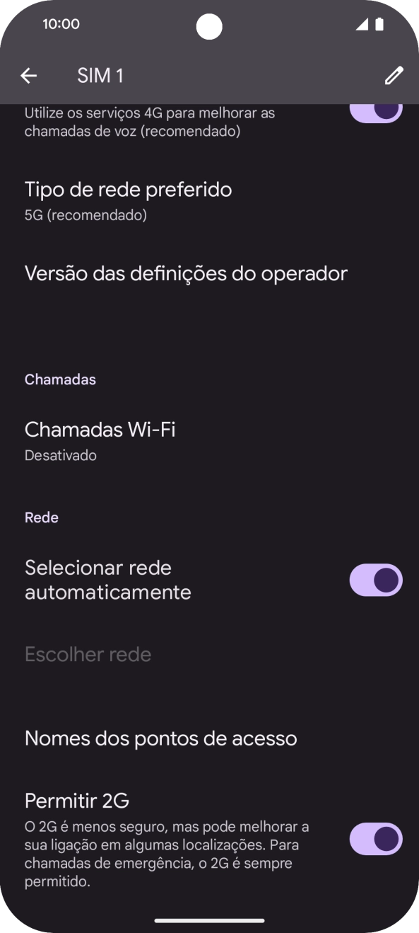 Prima Nomes dos pontos de acesso.