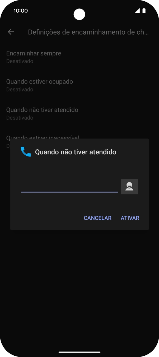 Introduza 123 e prima ATIVAR.