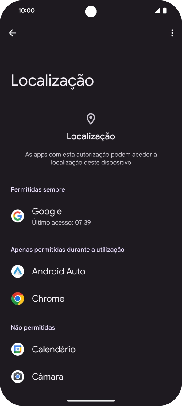 Prima a app pretendida.