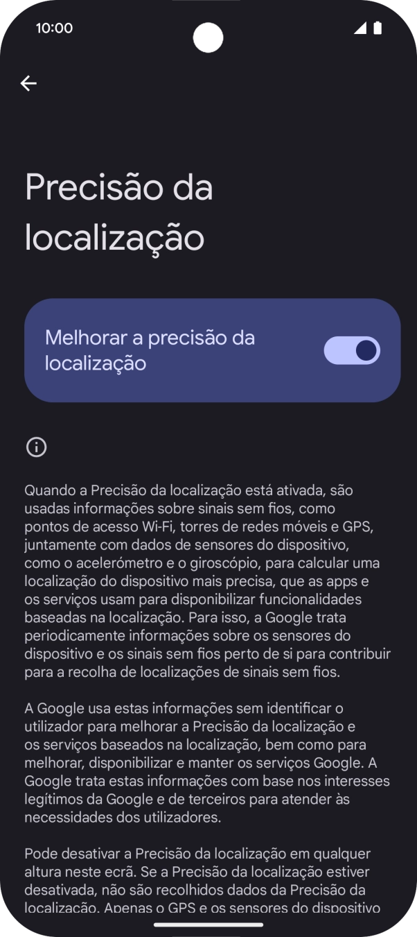 Se premir o indicador junto a 