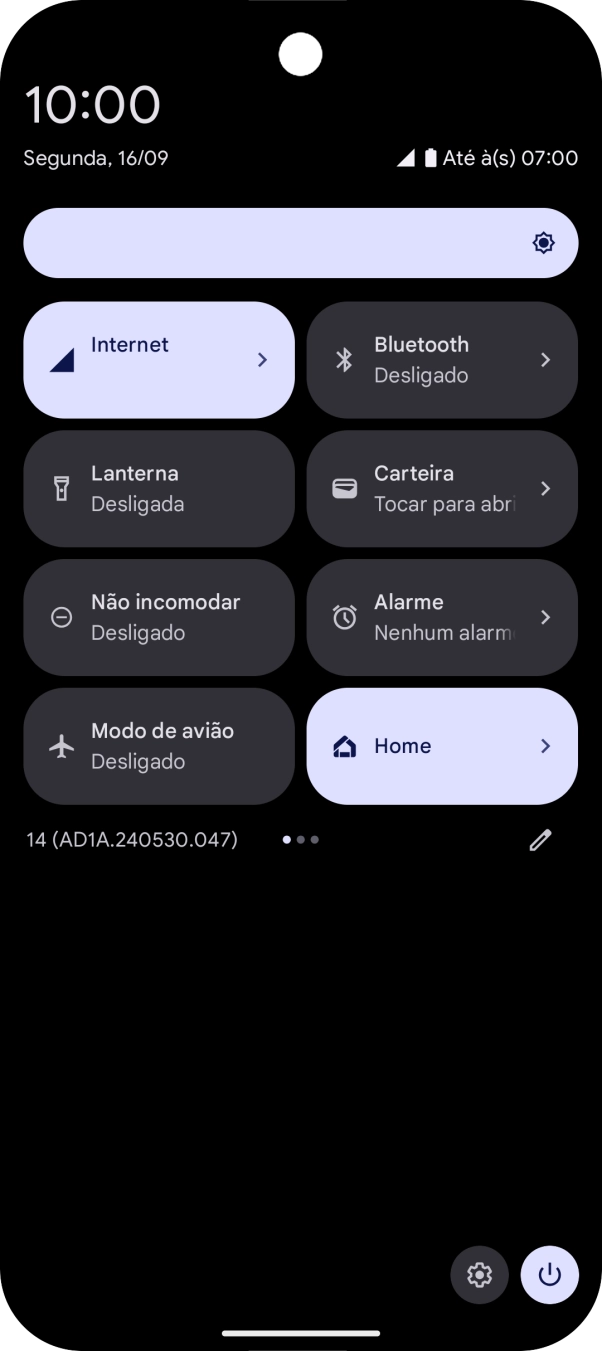 Prima o ícone de definições.