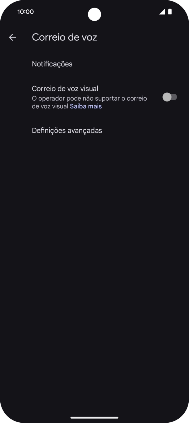 Prima Definições avançadas.