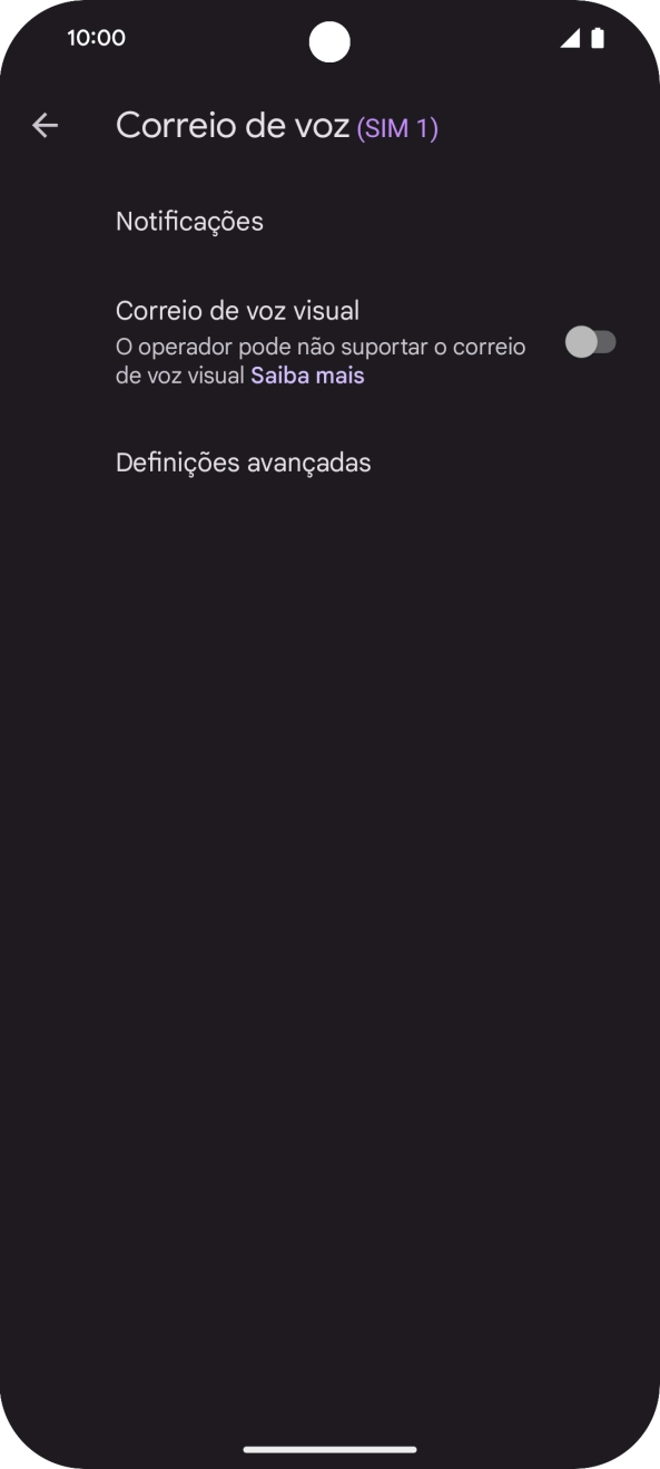 Prima Definições avançadas.