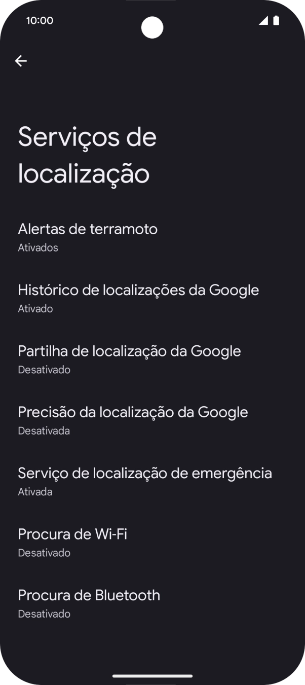 Prima Precisão da localização da Google.