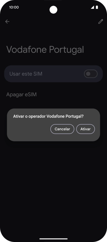 Se ativar a utilização do plano, deve premir Ativar.