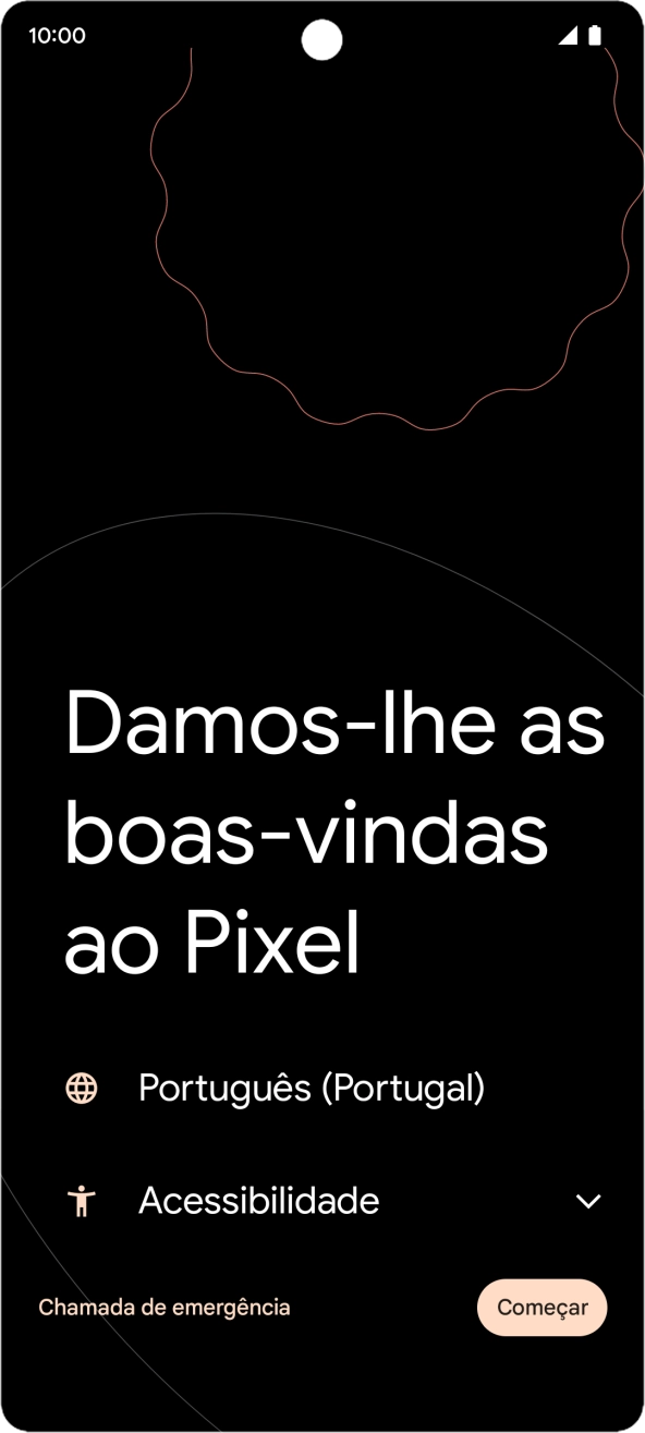 Prima o campo junto ao ícone de idioma.