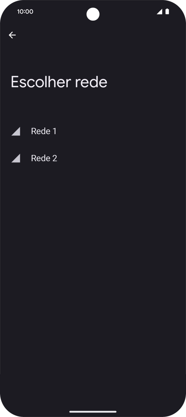 Prima a rede pretendida.