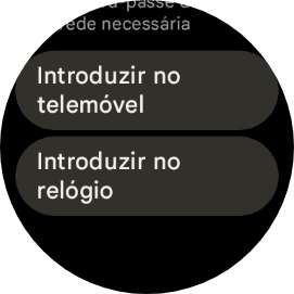 Prima Introduzir no relógio.