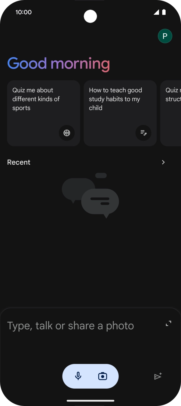 Prima o ícone de perfil.
