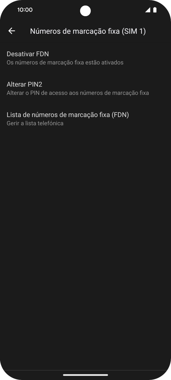 Prima Desativar FDN.