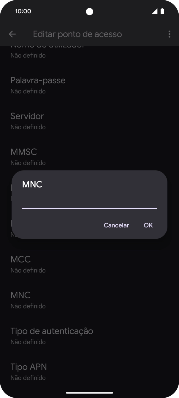 Introduza 01 e prima OK.
