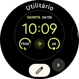 Deslize o dedo para a esquerda no ecrã.