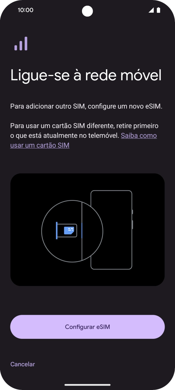 Prima Configurar eSIM.