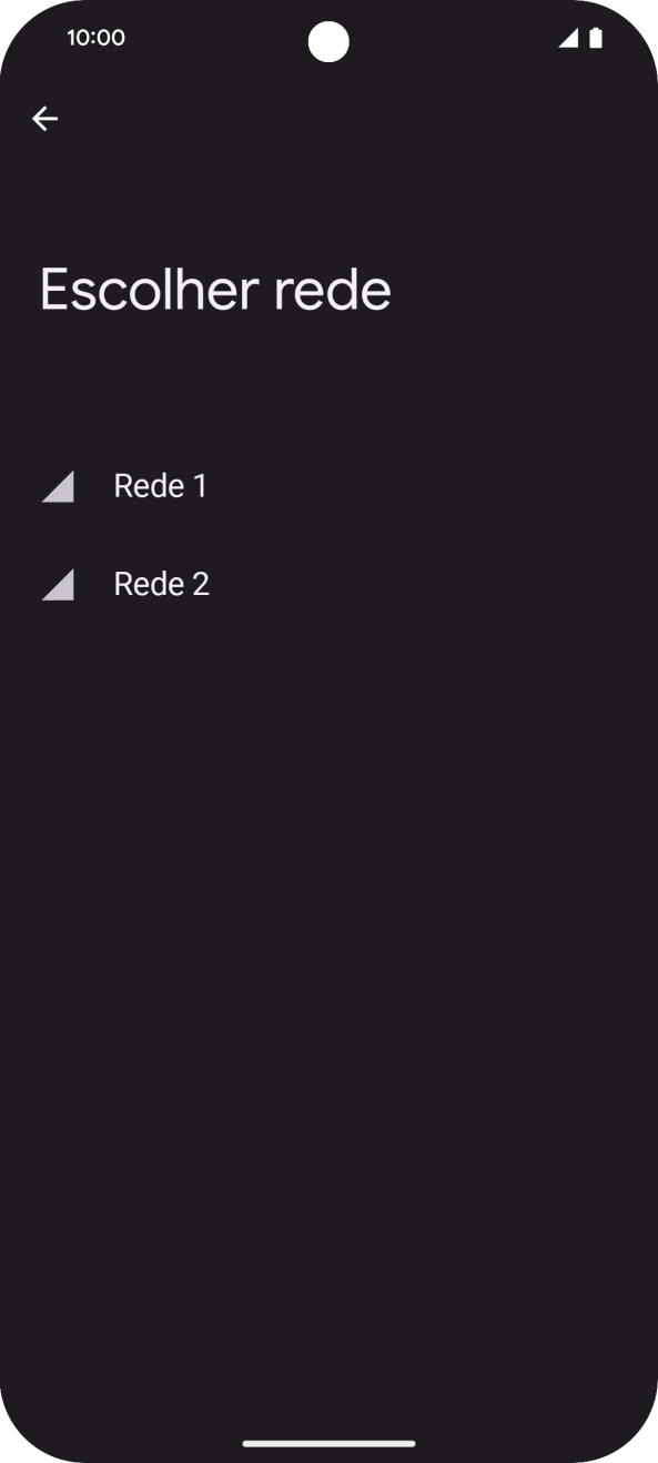 Prima a rede pretendida.