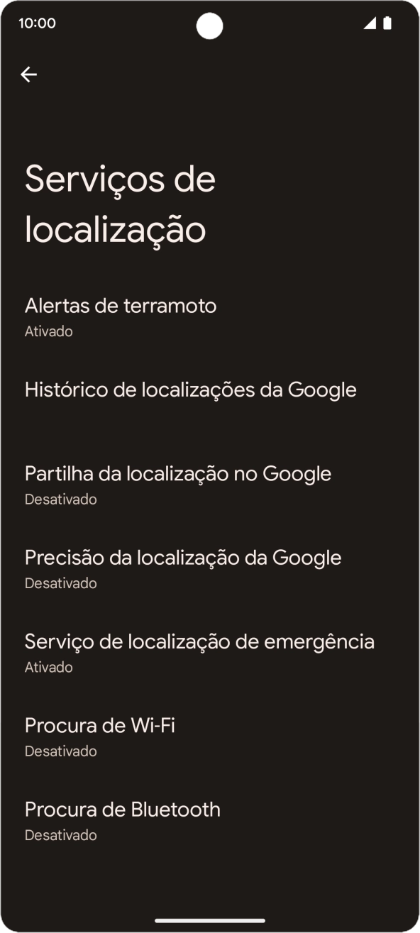 Prima Precisão da localização da Google.