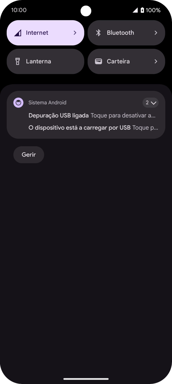 Prima a lista suspensa.