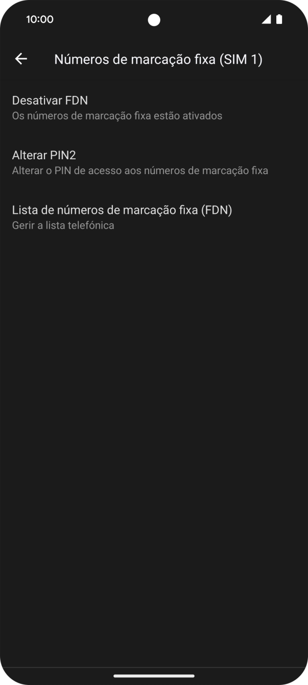 Prima Desativar FDN.