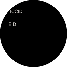 O número EID do seu smartwatch é mostrado sob EID.