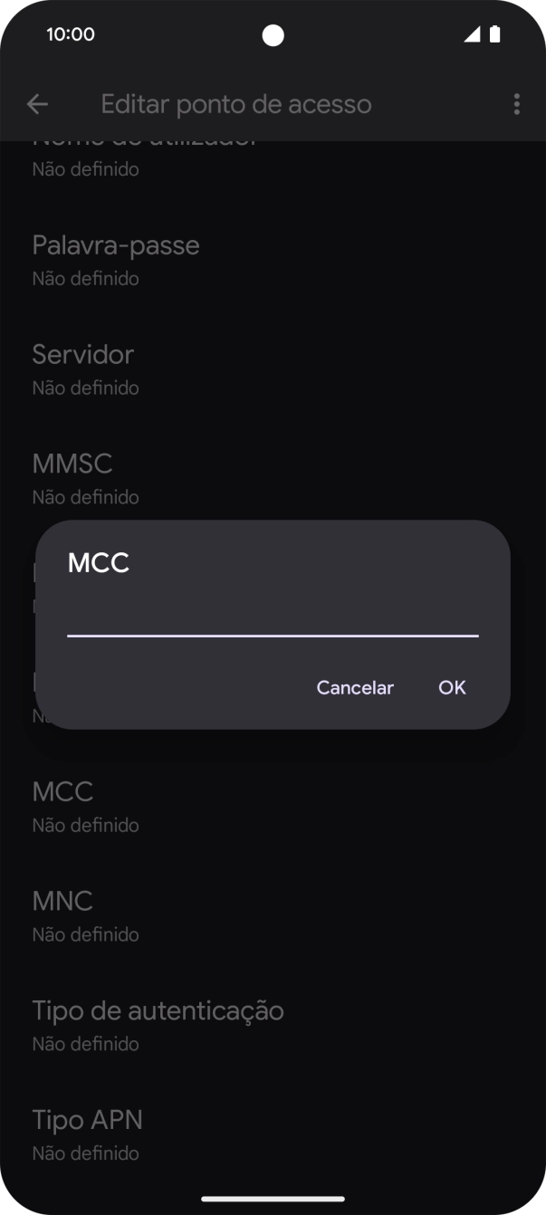 Introduza 268 e prima OK.
