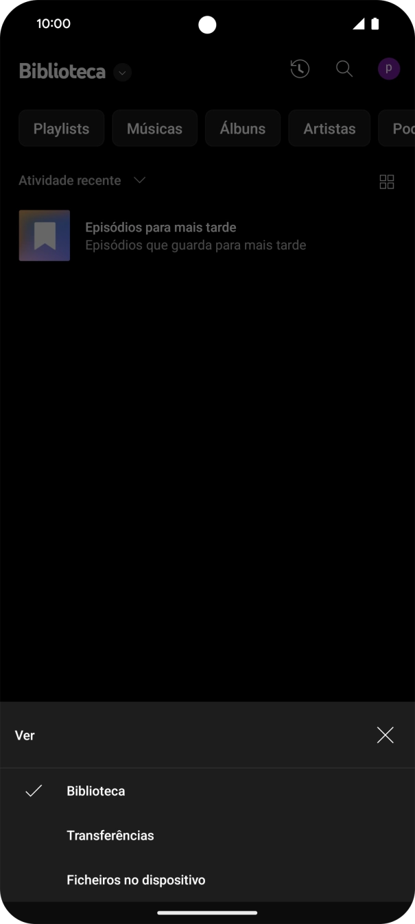 Prima a categoria pretendida e dirija-se ao ficheiro de música pretendido.