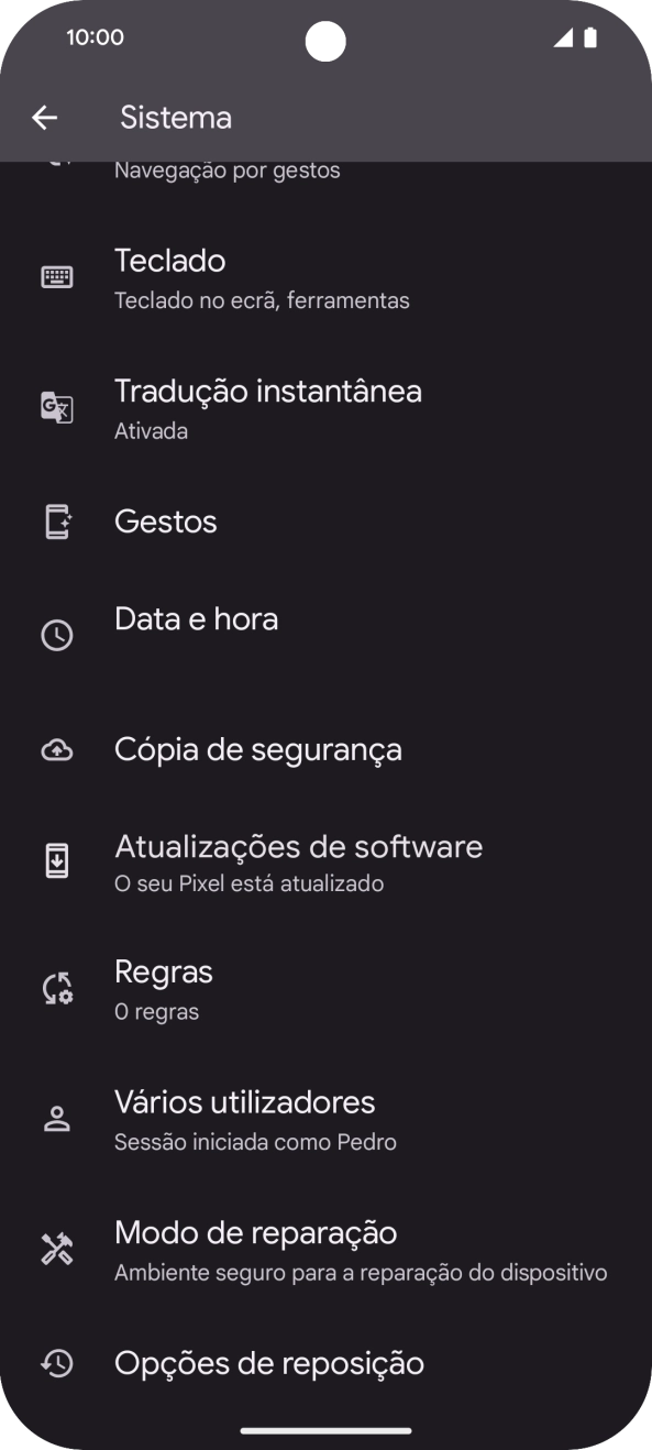 Prima Opções de reposição.