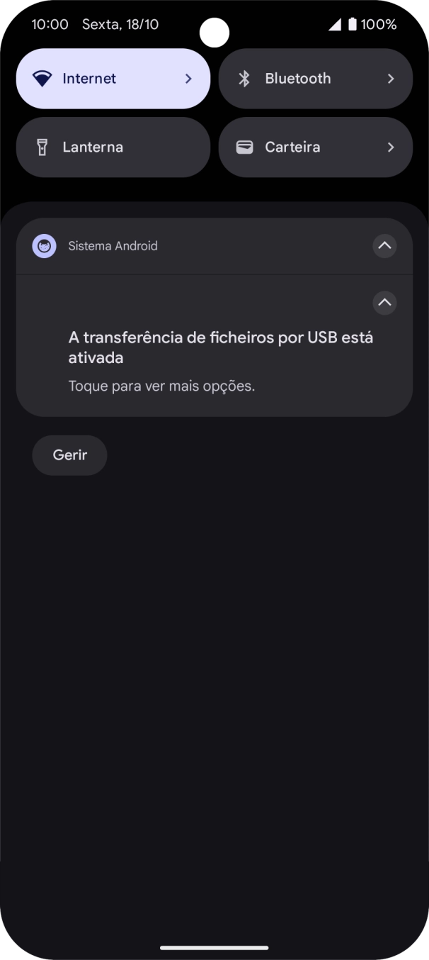 Prima Toque para ver mais opções..