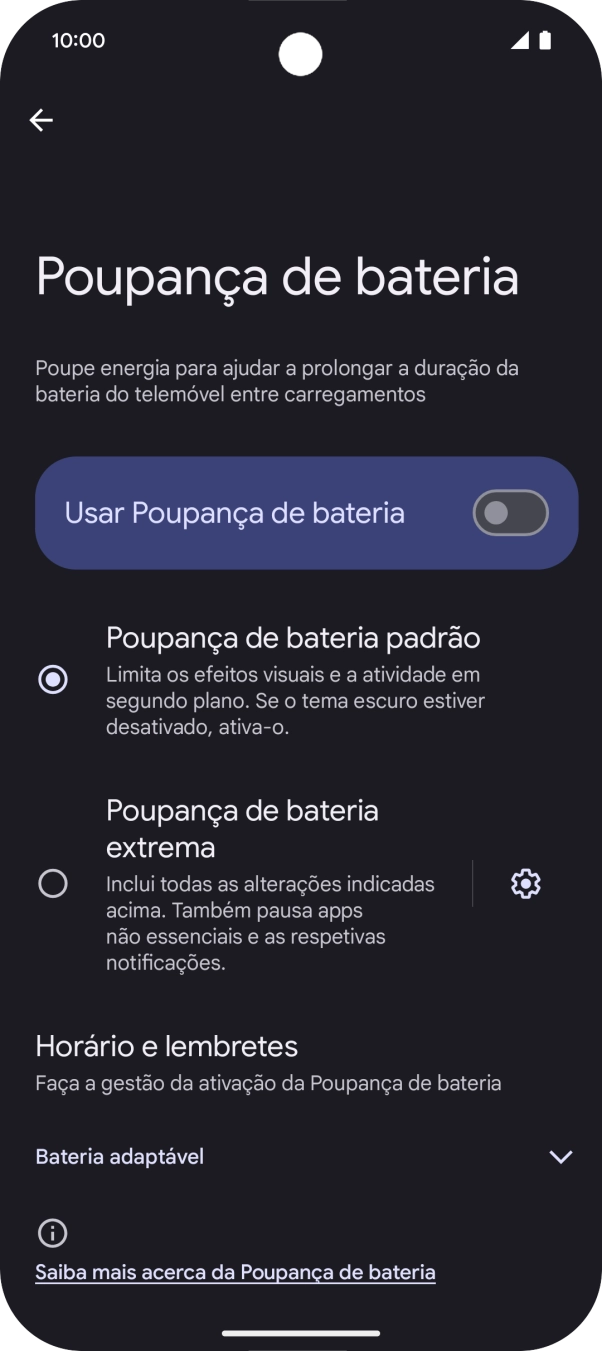 Prima o campo junto à definição pretendida.