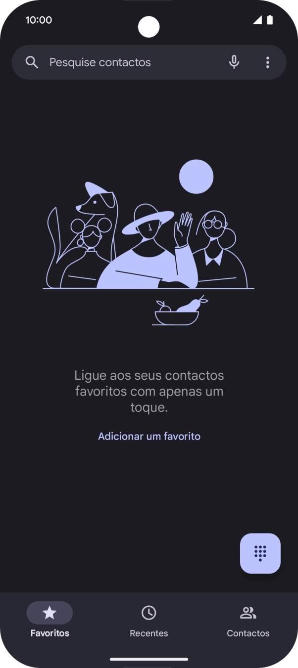 Prima o ícone de menu.