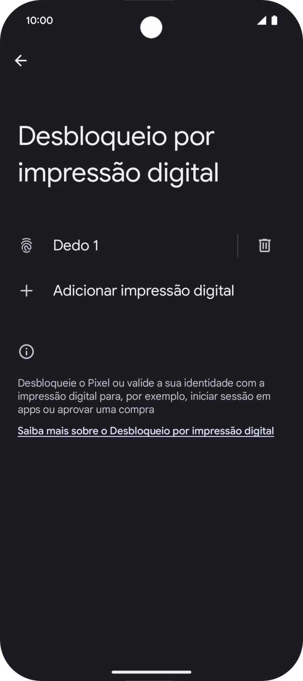 Prima a seta para a esquerda.