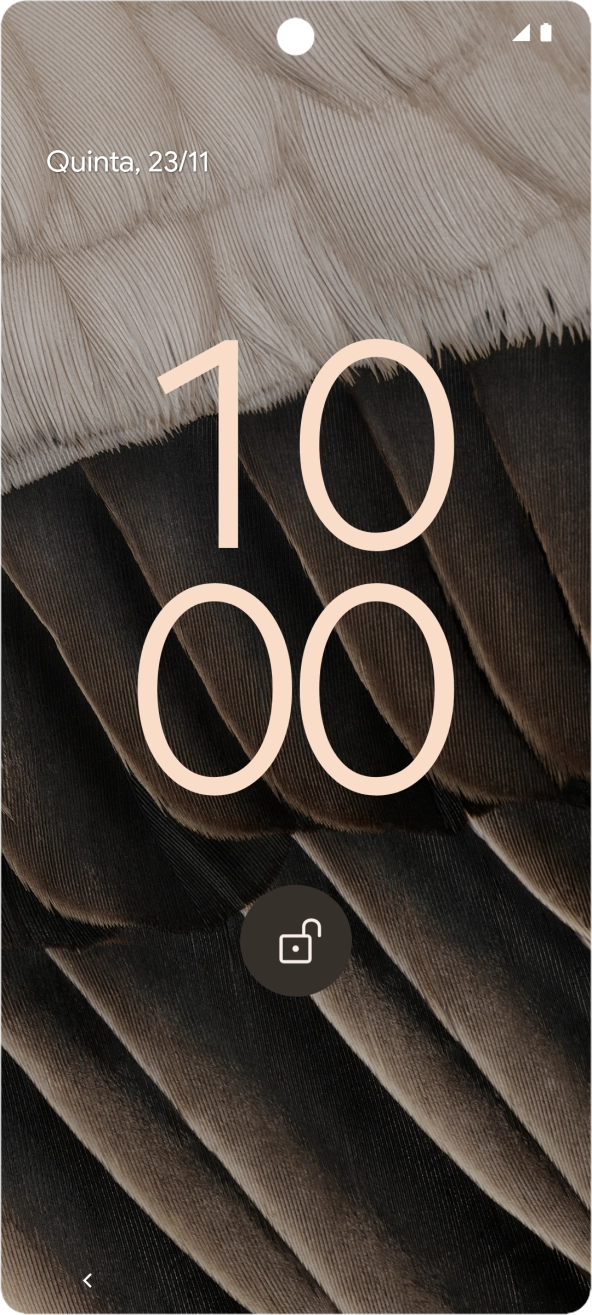 Deslize o dedo para cima a partir da base do ecrã.