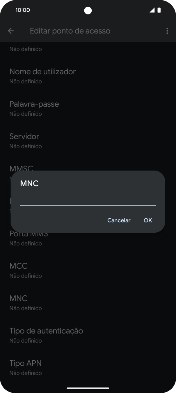 Introduza 01 e prima OK.