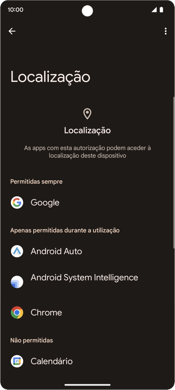 Prima a app pretendida.