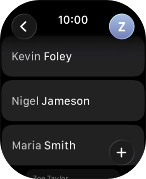 Press the required contact.