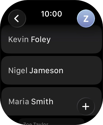 Press the required contact.