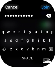 Key in the password for the WiFi network and press Join.