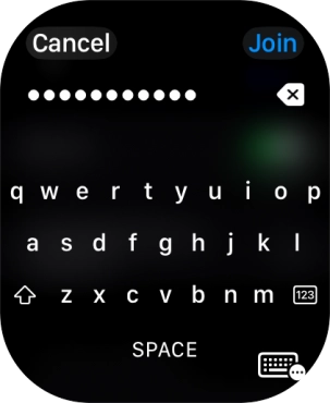 Key in the password for the WiFi network and press Join.