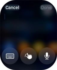 Press the microphone icon to turn on voice input.