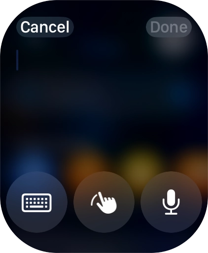 Press the microphone icon to turn on voice input.