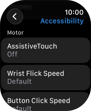 Press the required category below 'Motor' and follow the instructions on the screen to select the required settings.