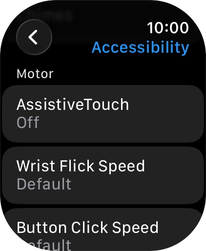 Press the required category below 'Motor' and follow the instructions on the screen to select the required settings.