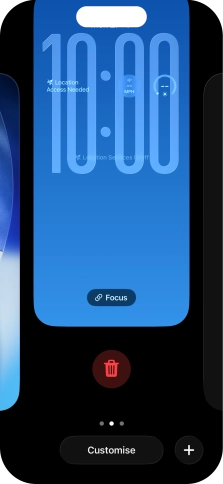 Press the delete icon. Press the delete icon.