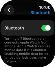 Press the indicator next to 'Bluetooth' to turn the function on or off. Press the indicator next to 'Bluetooth' to turn the function on or off.