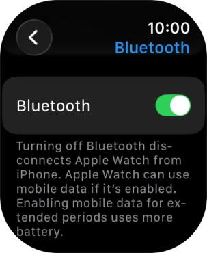 Press the indicator next to 'Bluetooth' to turn the function on or off. Press the indicator next to 'Bluetooth' to turn the function on or off.